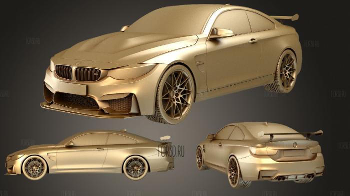 BMW M4 GTS 2016 set stl model for CNC